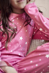Zateplené dívčí pyžamo Erika růžové pro starší děti růžová 158