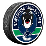 Mustang Puk Vancouver Canucks NHL Fin Mascot Textured Puck