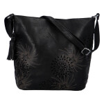 Trendová dámská koženková kabelka Miranda, černá