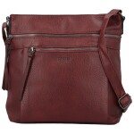 Stylová dámská koženková crossbody kabelka Orniva, vínová