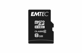 EMTEC Classic micro SDHC karta 64GB + adaptér SD / Class 10 / čtení: 20MBs / zápis: 12MBs / vhodné pro běžné použití (ECMSDM64GXC10CG)