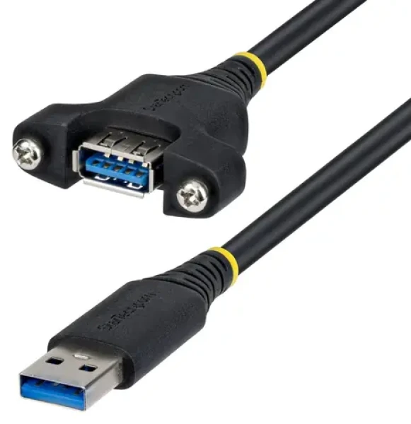 StarTech panelový kabel USB-A černá / USB kabel / USB-A - USB-A / panel mount / 5 Gbit/s / 2 m (USBPNLAFAM2M)