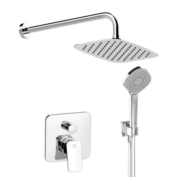 IDEAL STANDARD - CeraPlan New Sprchový set s baterií pod omítku, s tělesem, 3 proudy, 30x20 cm, chrom BD194AA