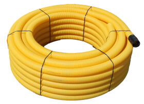 MIDAS Drenáž flexi. DN 200/45 m z PVC - NEPERFOROVANÁ - ŽLUTÁ - pouze celá role
