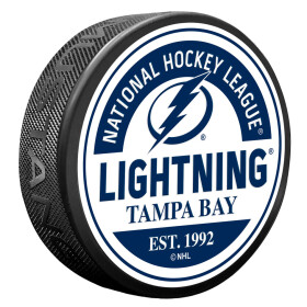 Mustang Puk Tampa Bay Lightning NHL Block Textured Puck