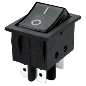 Přepínač kolébkový 2pol./4pin (ON)-OFF 250V/15A