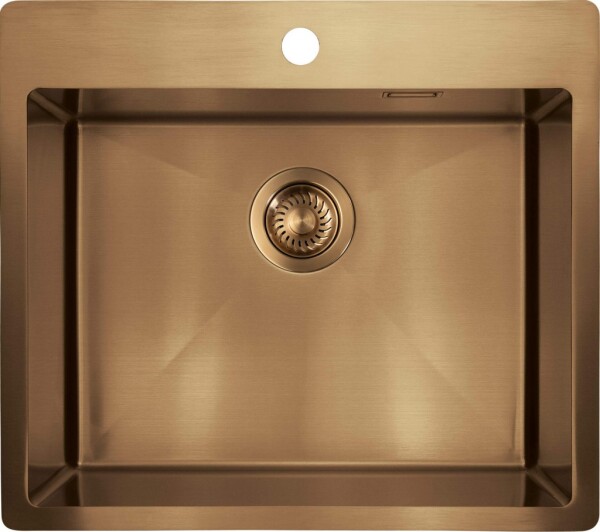 DEANTE - Olfato Precious hnědý ocelový dřez, 1-bowl ZPO_C10B