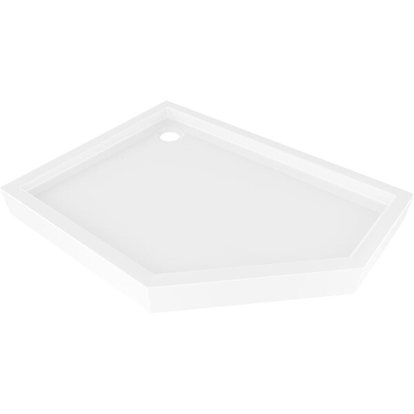 MEXEN - Flow+ pětiboká sprchová vanička levá 90 x 80, bílá lesk 46P108090LH