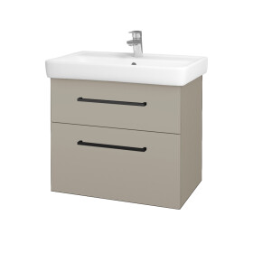 Dřevojas - Umyvadlová skříňka Q MAX SZZ2 70 - L04 Béžová vysoký lesk / Úchytka T06 / L04 Béžová vysoký lesk 115456H