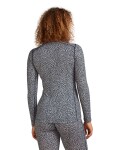 Dámské merino tričko s dlouhým rukávem ICEBREAKER Wmns 200 Oasis LS Crewe Flock AOP, Midnight Navy/Snow/Aop velikost: S