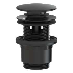 CERANO Umyvadlová výpusť - 5/4“ click-clack s přepadem - plast - 35/50mm - černá matná