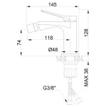 INVENA - Bidetová baterie Alonia Trend, chrom BB-70-001-V