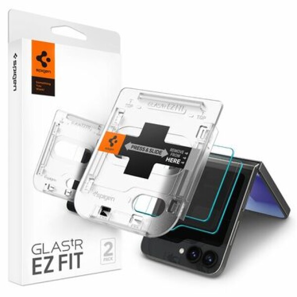 Spigen Glass tR EZ Fit Cover 2 Pack ochranné sklo s aplikačním nástrojem pro Samsung Galaxy Z Flip6 / 2ks (AGL07972)