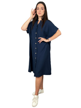 HOSH Košilové šaty Tessa Velikost: UNI, Barva: Tmavě modrá