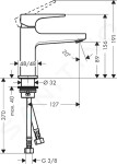 HANSGROHE - Metropol Umyvadlová baterie s výpustí Push-Open, kartáčovaný bronz 32500140