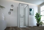 FORTE - Sprchové dveře DECO N2B - Barva rámu - Bílá, Rozměr A - 90, Výplň - Millerighe bezpečnostní sklo - 6 mm BDE453293S04
