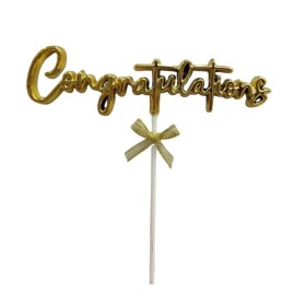 Cesil Cesil Zápich do dortu zlatý Congratulations