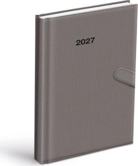 Diář 2027 D801 PU šedý s magnetem