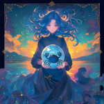 Nástěnný kalendář poznámkový 2027 Notique Anime Zodiac, 30 x 30 cm