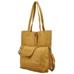 Trendy dámský koženkový set kabelek Alisia, žlutý