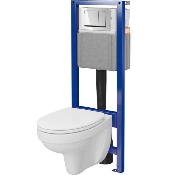 CERSANIT - Set C44 SYSTEM 40 MECH WHB414 DUR SC EO, tlačítko chrom lesk S701-824