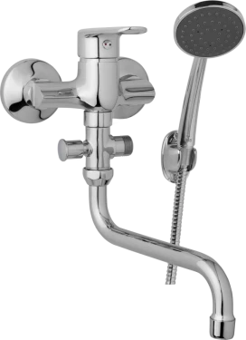 JB Sanitary Nástěnná umyvadlová a sprchová baterie FINERY, rozteč 100 mm, s příslušenstvím, trubkové ramínko 200 mm F10 31 31