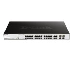 D-Link DGS-1210-28P 28-port Gigabit Smart+ PoE Switch, 24x GbE PoE+, 4x RJ45/SFP, PoE 193W EDF_385522