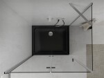 MEXEN/S - Lima sprchový kout zalamovací dveře 100 x 90, transparent, chrom + Flat černá vanička se sifonem 856-100-090-01-00-4070