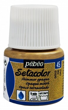 Barva na textil Pébéo Setacolor Shimmer 45 ml - Zlatá metalická 45