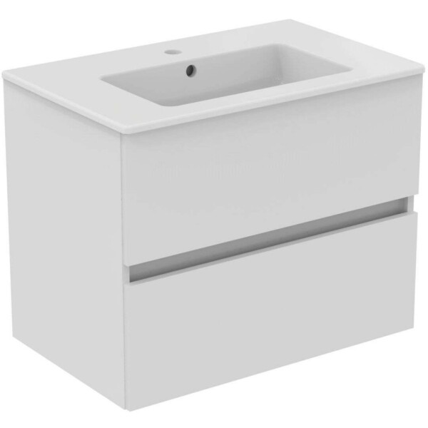 IDEAL STANDARD - Eurovit+ Skříňka s umyvadlem, 55x70x44 cm, 2 zásuvky, lesklá bílá R0573WG