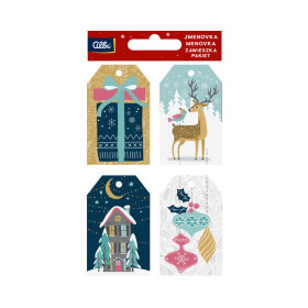 Dárková visačka 12 ks - Zasněžené Vánoce - Albi