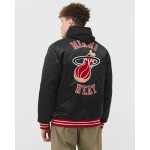 Mitchell Ness NBA Heavyweight Satin Jacket Miami Heat OJBF3413-MHEYYPPPBLCK pánské provedení