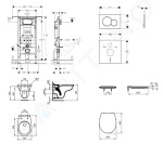 GEBERIT - Duofix Set předstěnové instalace, klozet Alpha se sedátkem, tlačítko Sigma01, alpská bílá 111.355.00.5 ND1