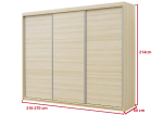 Nábytek Mikulík Skříň MAXIM 3 ROZMĚR: (š/v/hl.) 270x214x61 cm