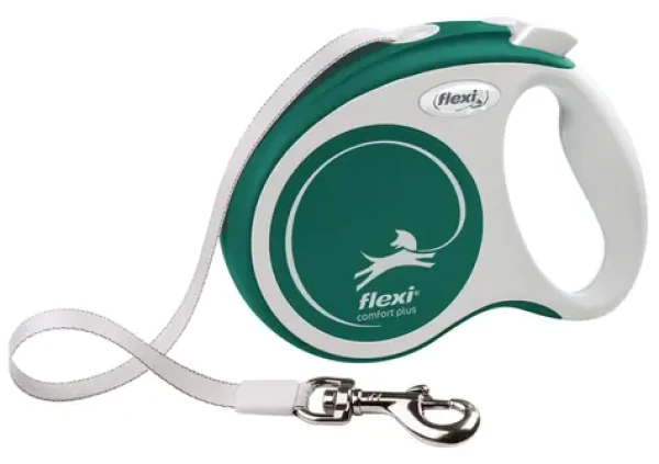 FLEXI Vodítko Comfort Plus S 5 m zelené / Samonavíjecí / Do 15 kg / Soft Grip rukojeť