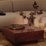 Ferm Living Skleněná váza Virelle Clear 24 cm, čirá barva, sklo
