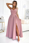 299-16 CHIARA elegantní maxi dlouhé šaty bez ramínek - BRUCE ROSE M