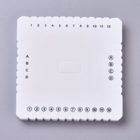 Kumihimo disk - čtverec - pěnový - bílý - 101 × 102 mm - 1 ks