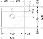 FRANKE - Sety Kuchyňský set T102, tectonitový dřez SID 610 a baterie FP 9000.031, černá/chrom 143.0675.710