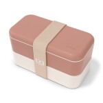 Monbento Svačinový box Monbento Original Pink/Moka 1 l, růžová barva, plast