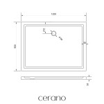 CERANO - Sprchová vanička obdélníková Soto - akrylát - bílá lesklá - 120x90x5 CER-425566