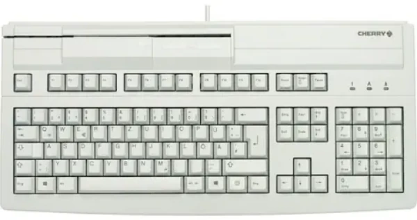 CHERRY G80-8000LUVDE-0 šedá / Kancelářská klávesnice se čtečkou karet / drátová / USB / DE layout (G80-8000LUVDE-0)