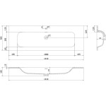 MEXEN - Vela umyvadlo zapuštěné do desky 141 x 46,5, černá mat 25231471