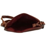 Trendy dámská koženková crossbody kabelka Gertha, hnědá
