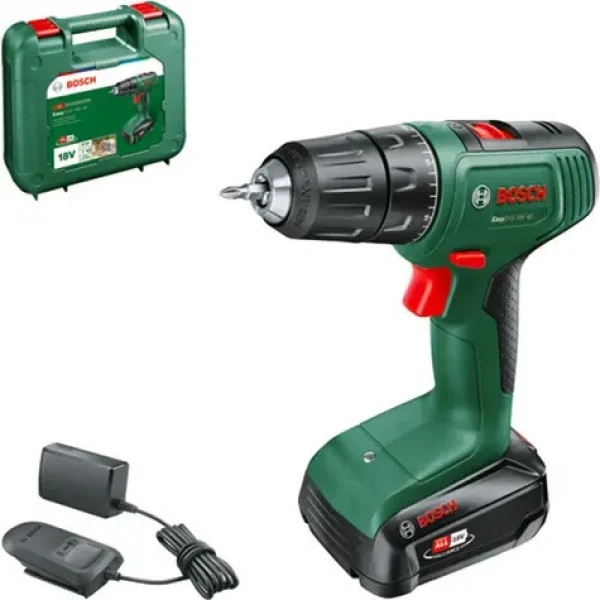 BOSCH EasyDrill 18V-40 / Aku vrtací šroubovák / 18V / 1630 ot/min / 40 Nm / 2.0 Ah (4053423232554)