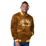 Starter Pánská Oboustranná Bunda Boston Bruins The CLOSER Reversible Varsity Satin Jacket Velikost: