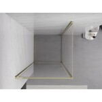 MEXEN/S - Exo sprchový kout dveře křídlové 85 x 85, transparent, zlato 817-085-085-50-00