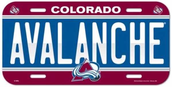 Wincraft Cedule Colorado Avalanche NHL License Plate Banner