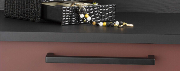 Tulip Nábytková úchytka Marina rozteč: 128mm černá mat (494687)