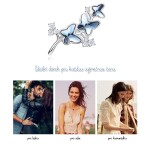 Brož Swarovski Elements Montanari - motýl, Tmavě modrá
